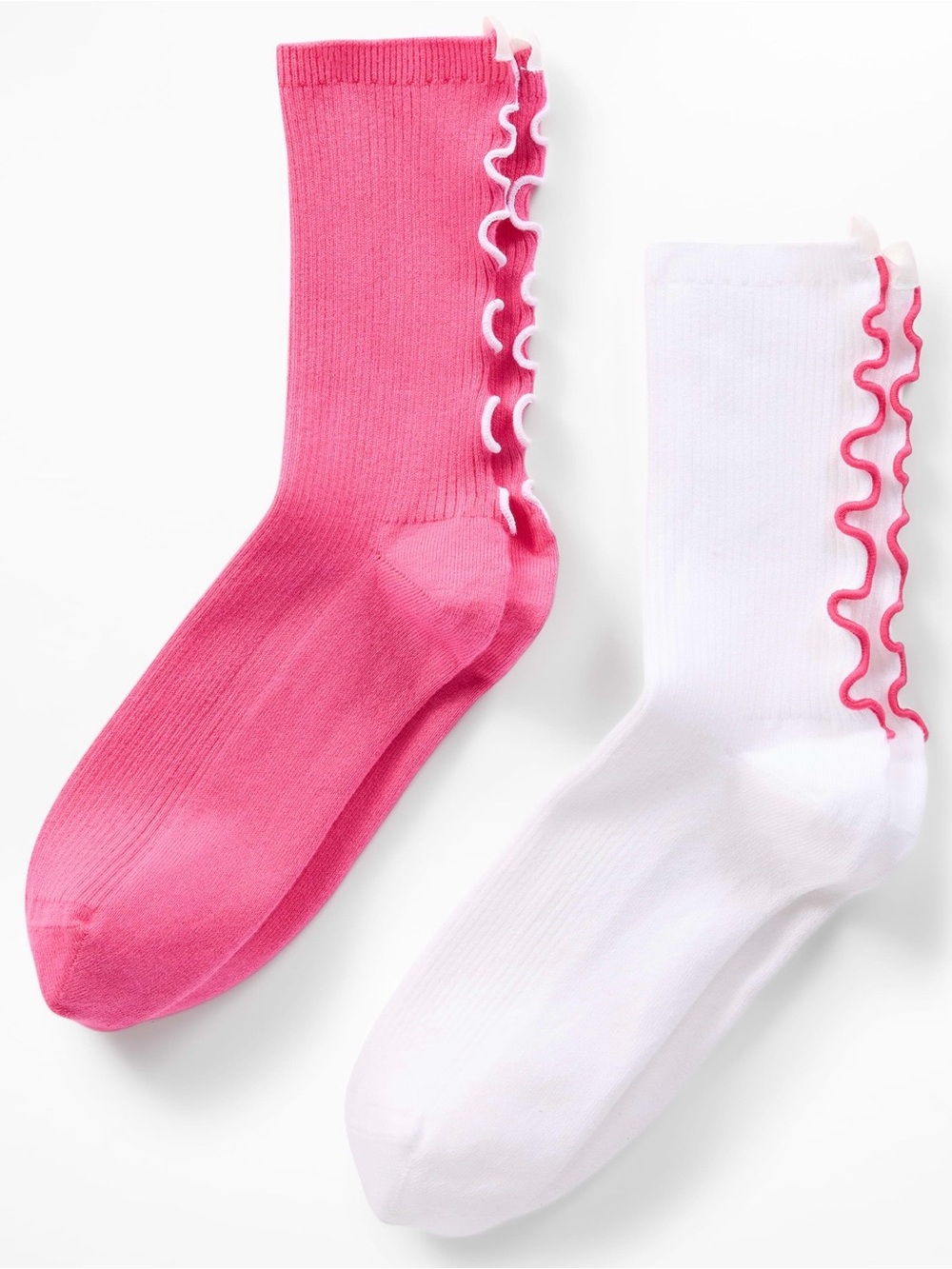 NWT Athleta Ruffle Novelty Crew Sock 2- Pack